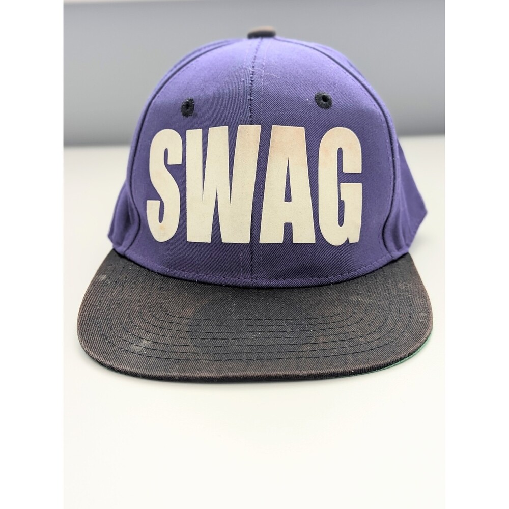 "SWAG" Adjustable Snapback Baseball Style Hat/Cap with Black Brim